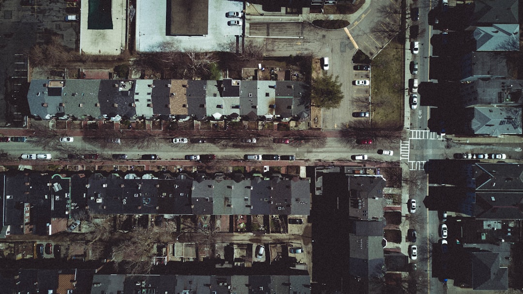 aerial photography of village, Flying above boston boroughs with the dji magic pro.