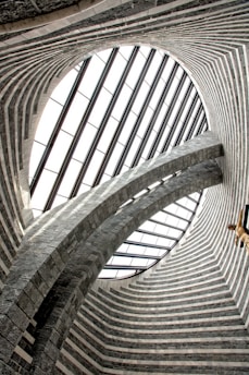 a large building with a very high ceiling