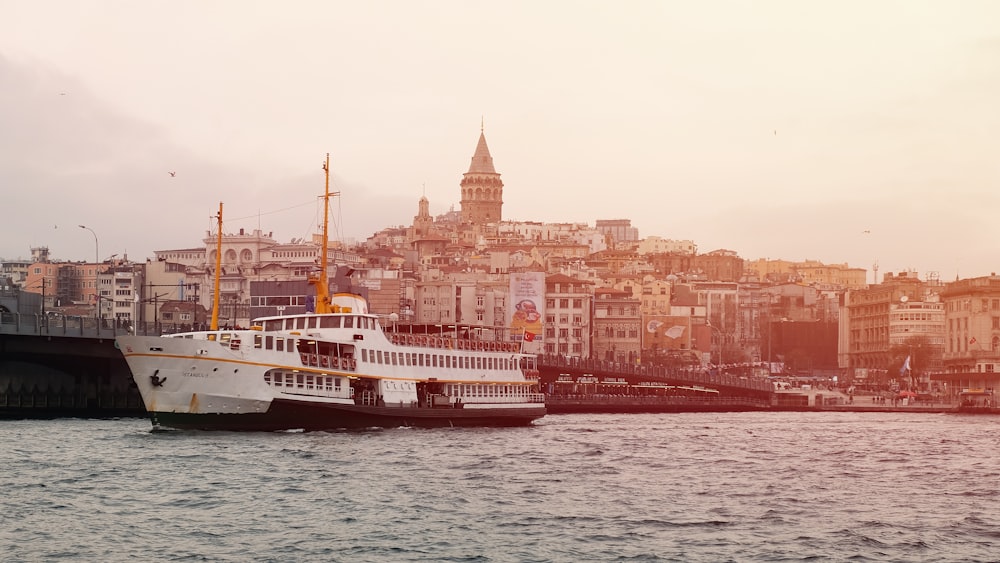 passenger boat on rippling body of water