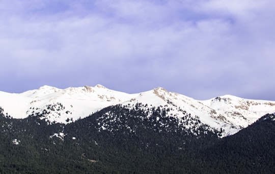 mountain covered with snow in Kalavrita Greece