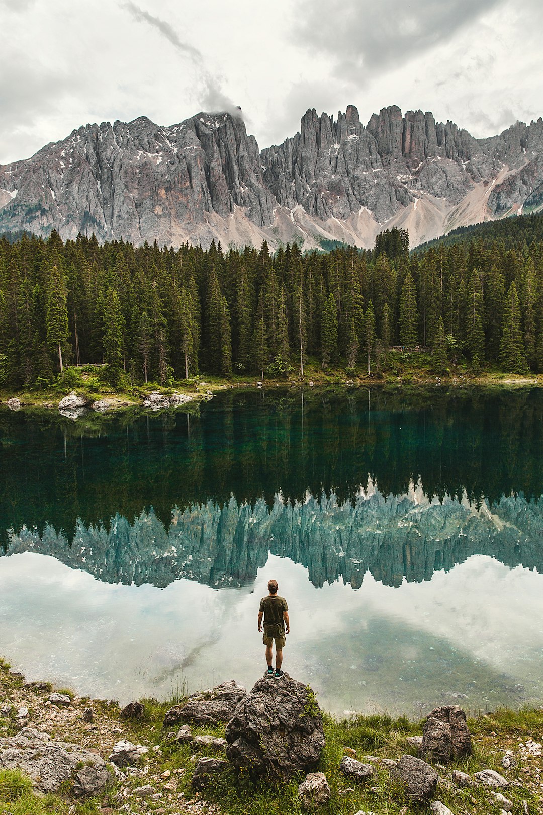 Glacial lake photo spot Dolomites Lake of Carezza