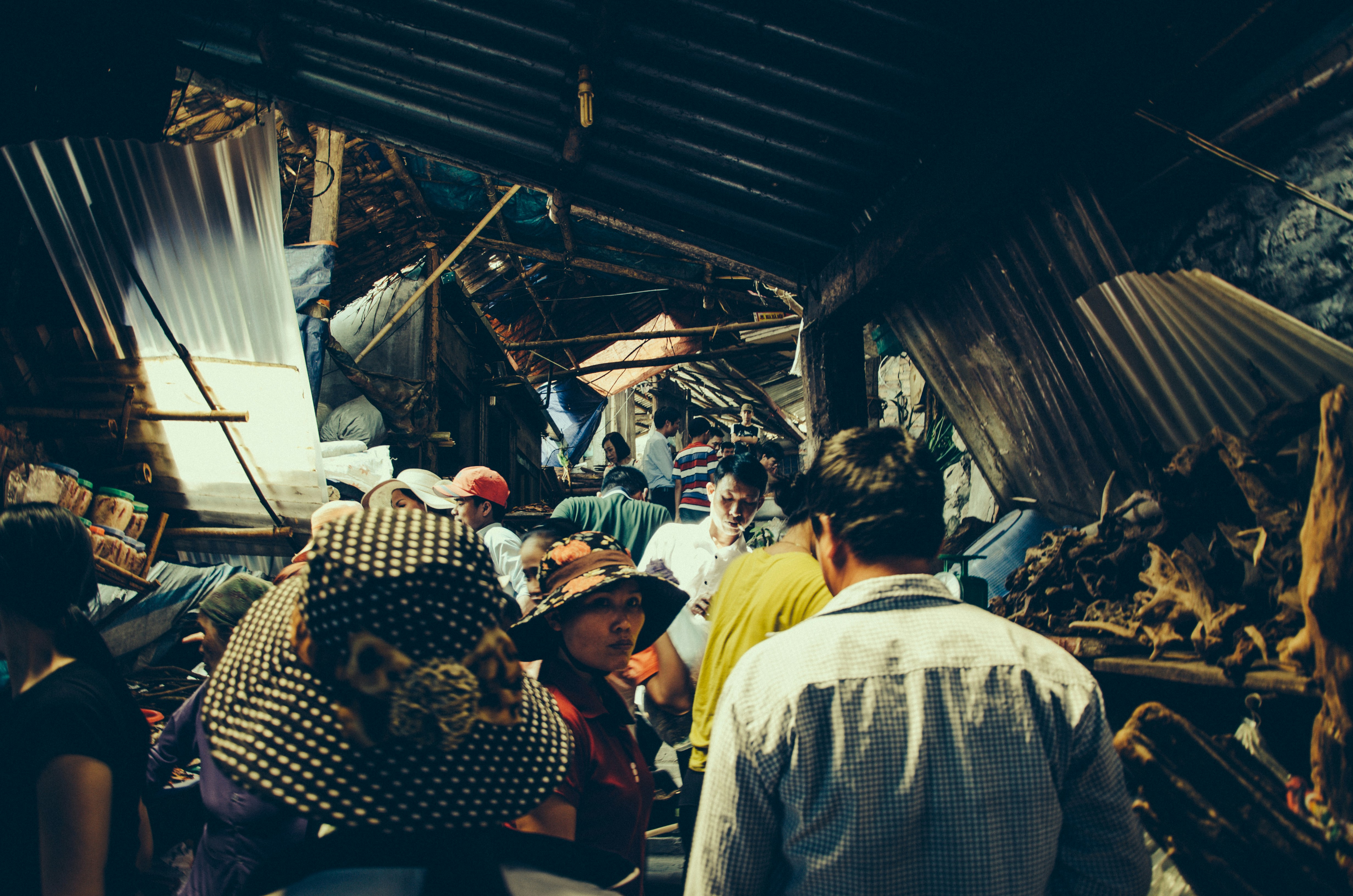 Busy street market