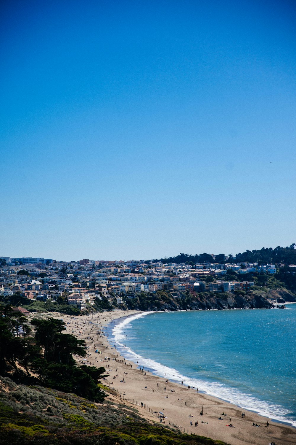 Bord de mer sous ciel bleu