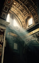 photography of inside black structure