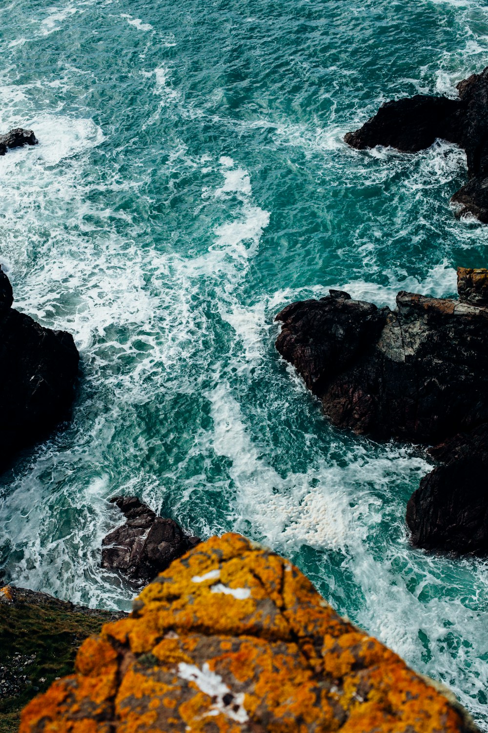 aerial photo of body of water