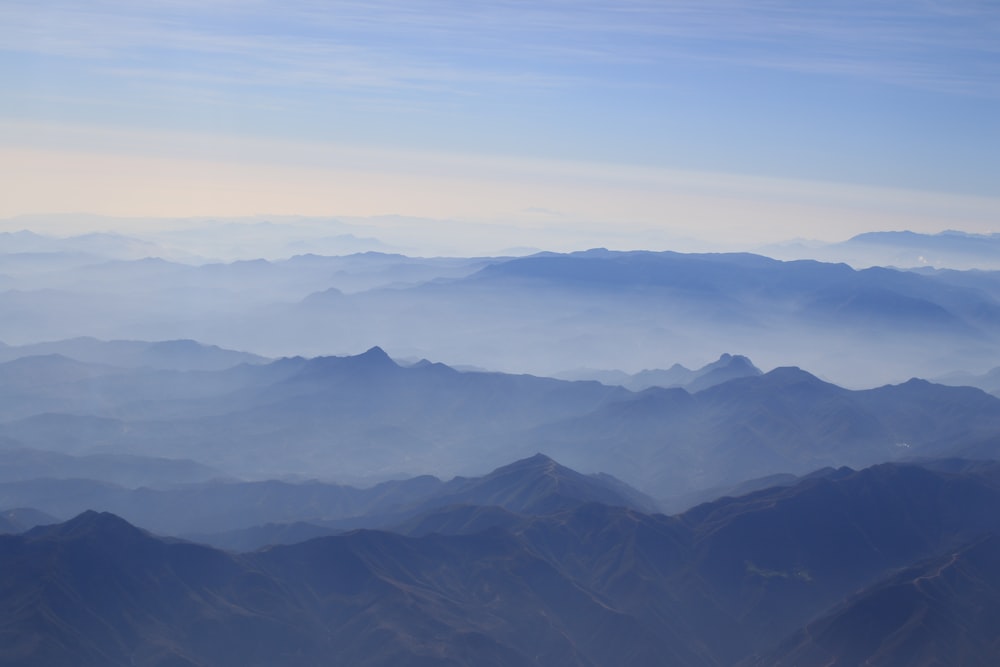 aerial photography of mountains during daytie