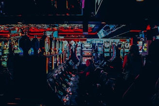 multicolored casino interior