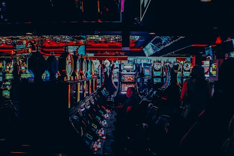 multicolored casino interior