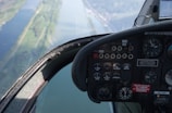 Close-up of a pilot influencer sharing cockpit views with followers.