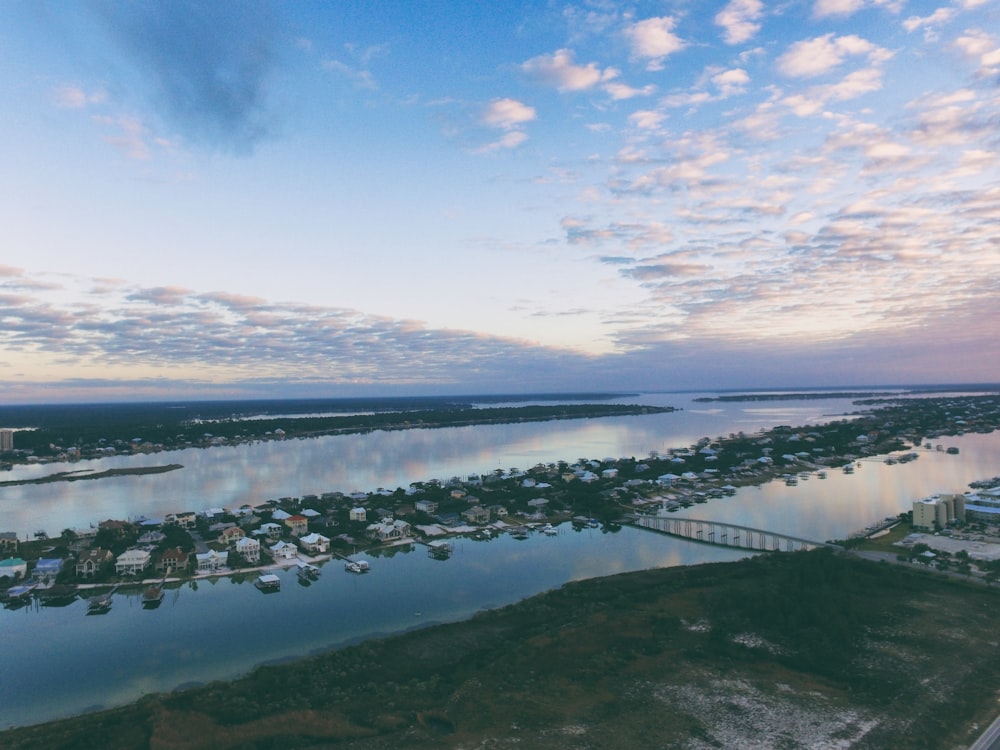 aerial view of city