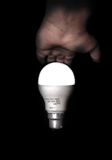 Close-up of hands exchanging a lightbulb symbolizing a bright idea and partnership.