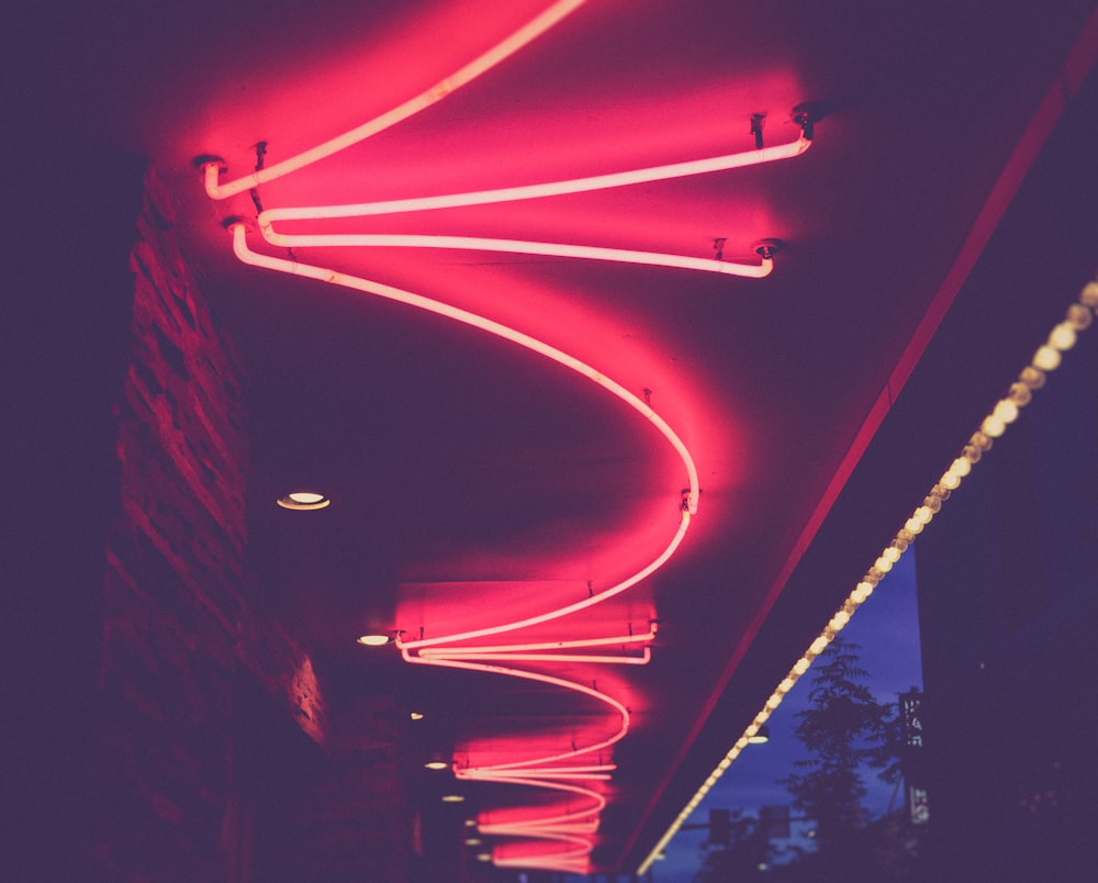 red neon light