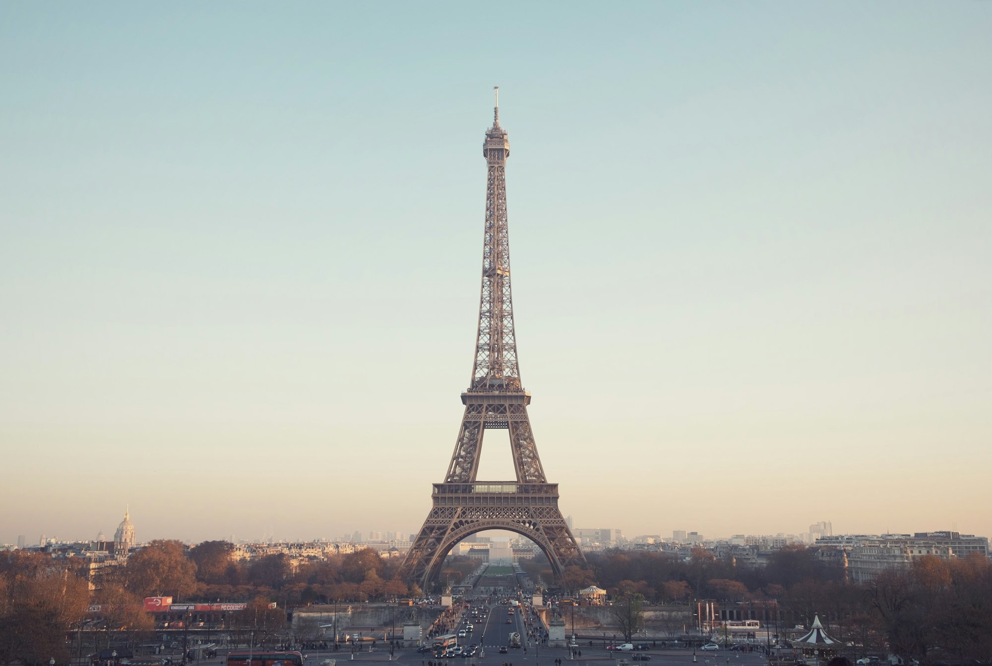 Eiffel Tower with cityscape