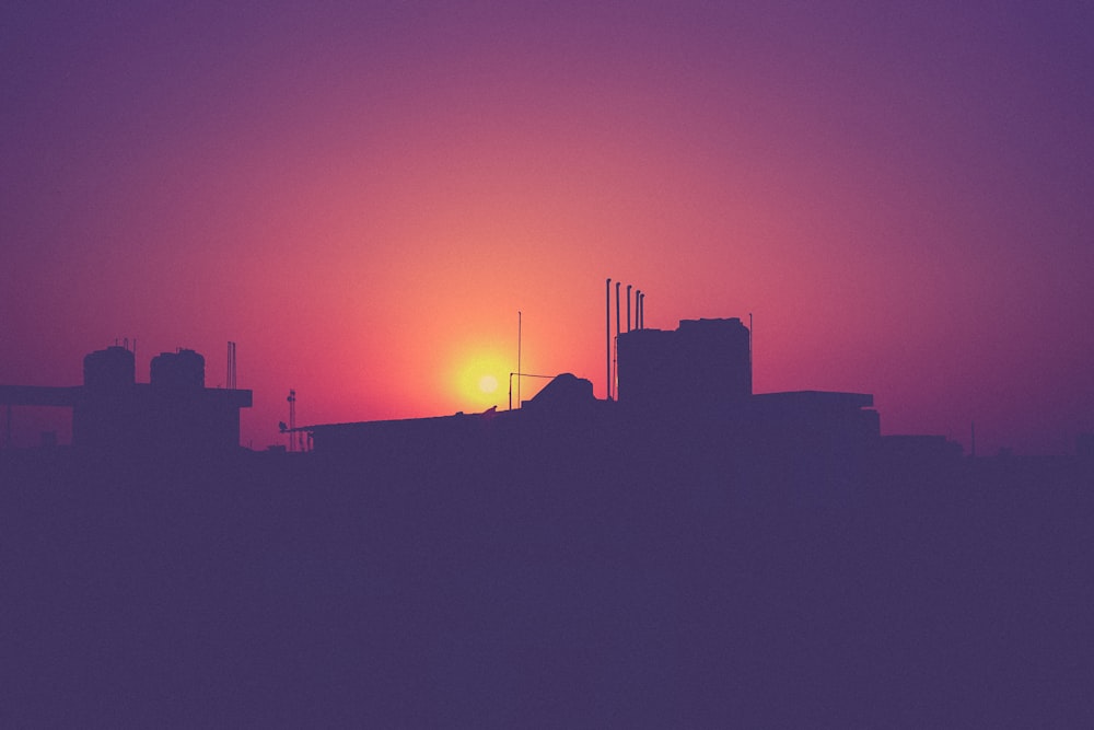 silhouette of buildings