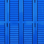 blue wooden cabinet
