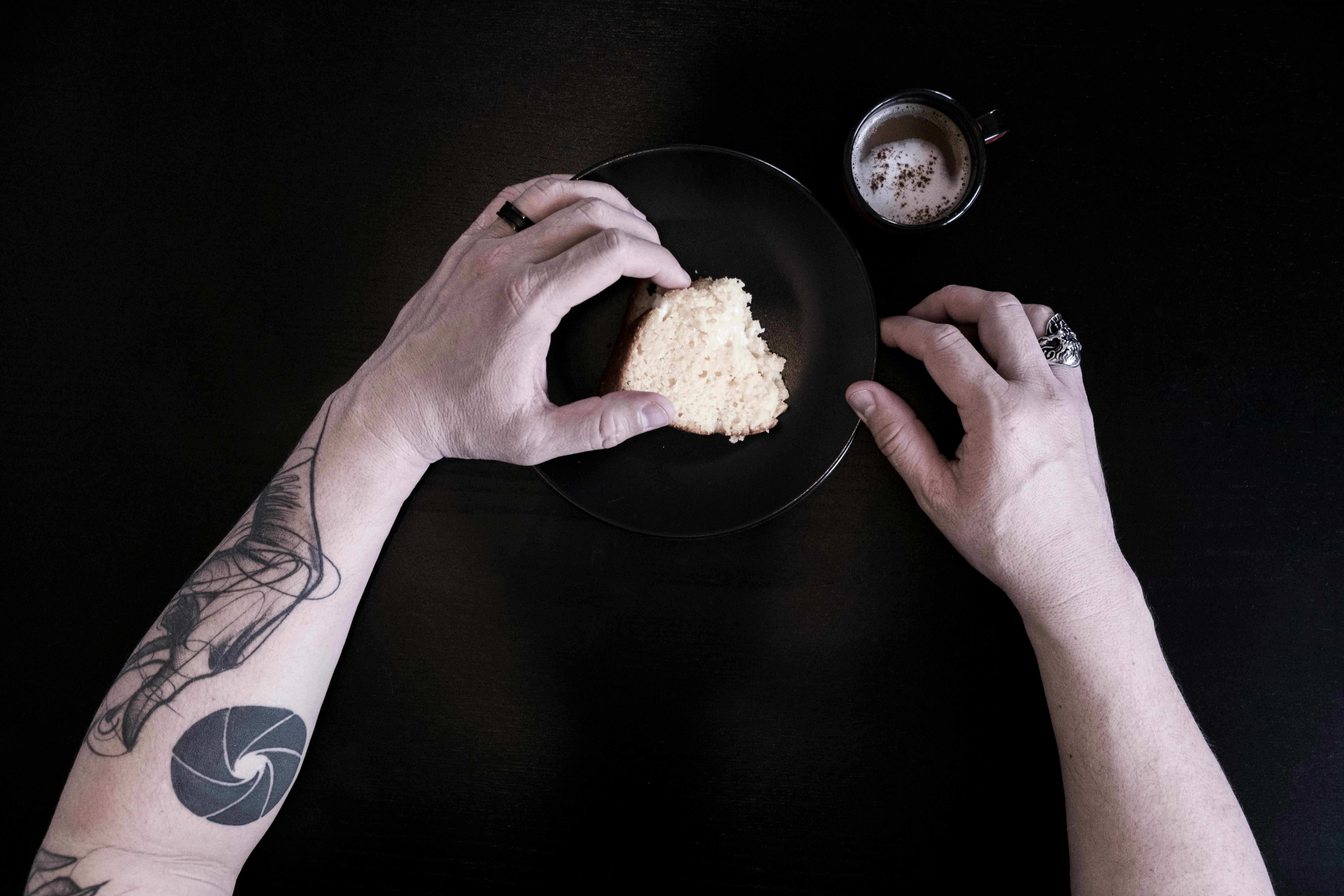 person holding bread