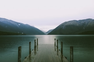 lake and dock during daytime