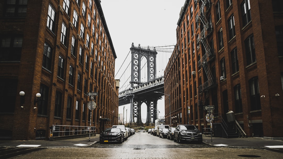 cars parked near brown building, Manhattan through Dumbo