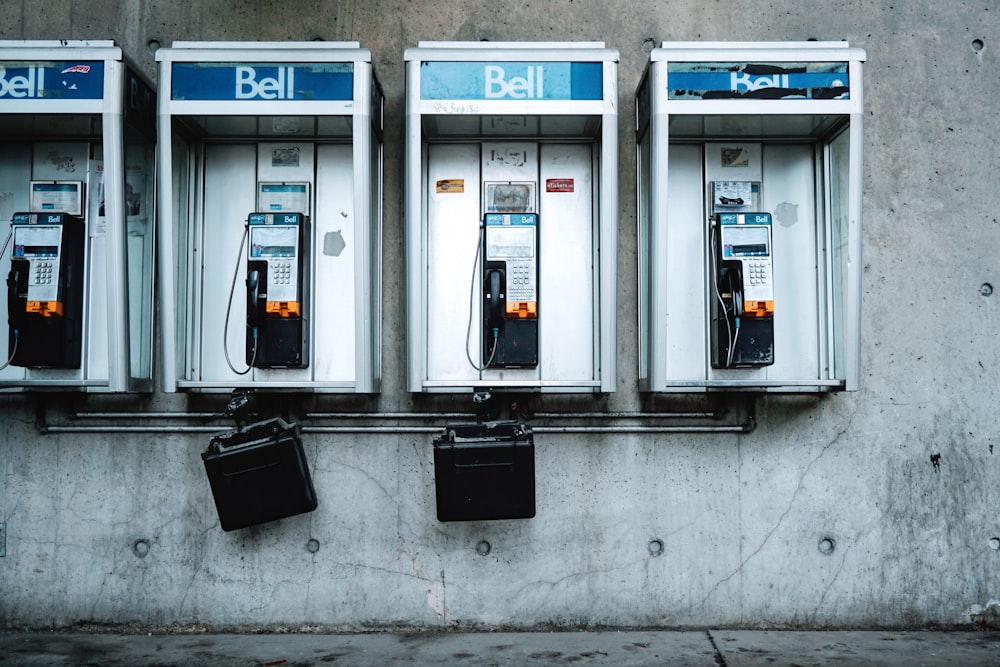 gray phonebooths