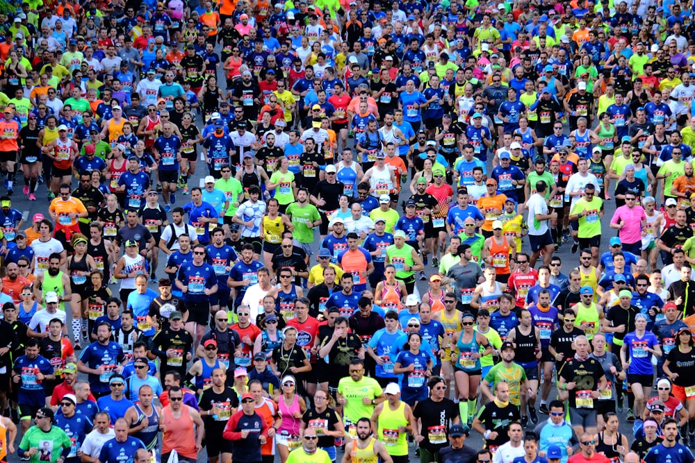 A large group of marathon participants.