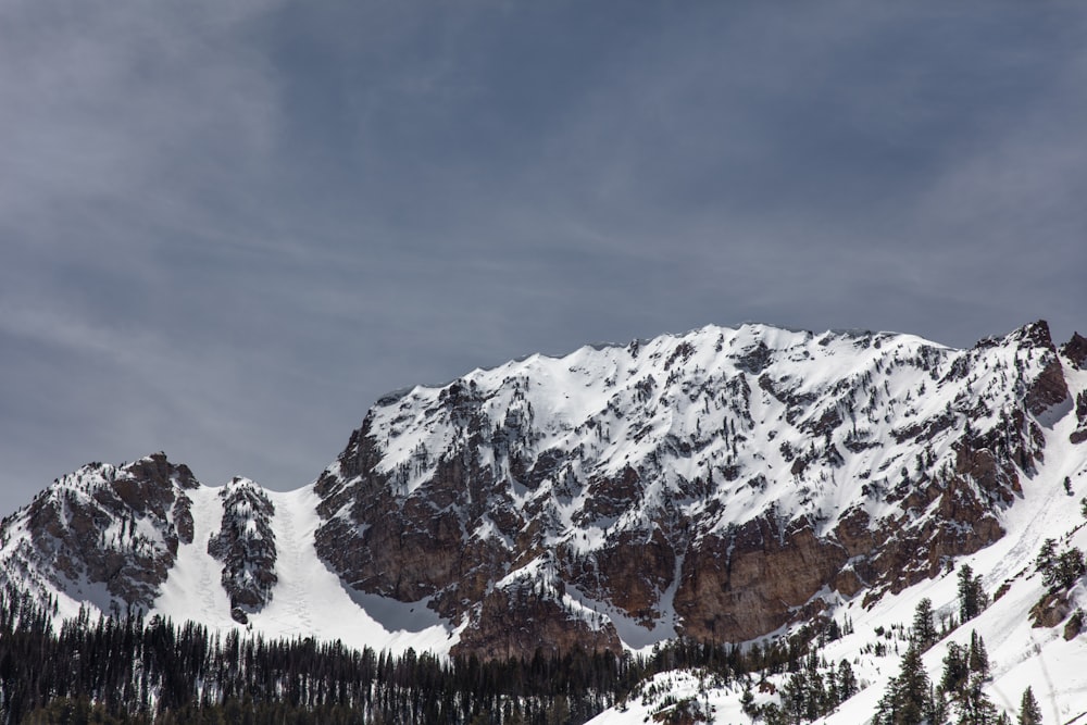 mountain covered with snow