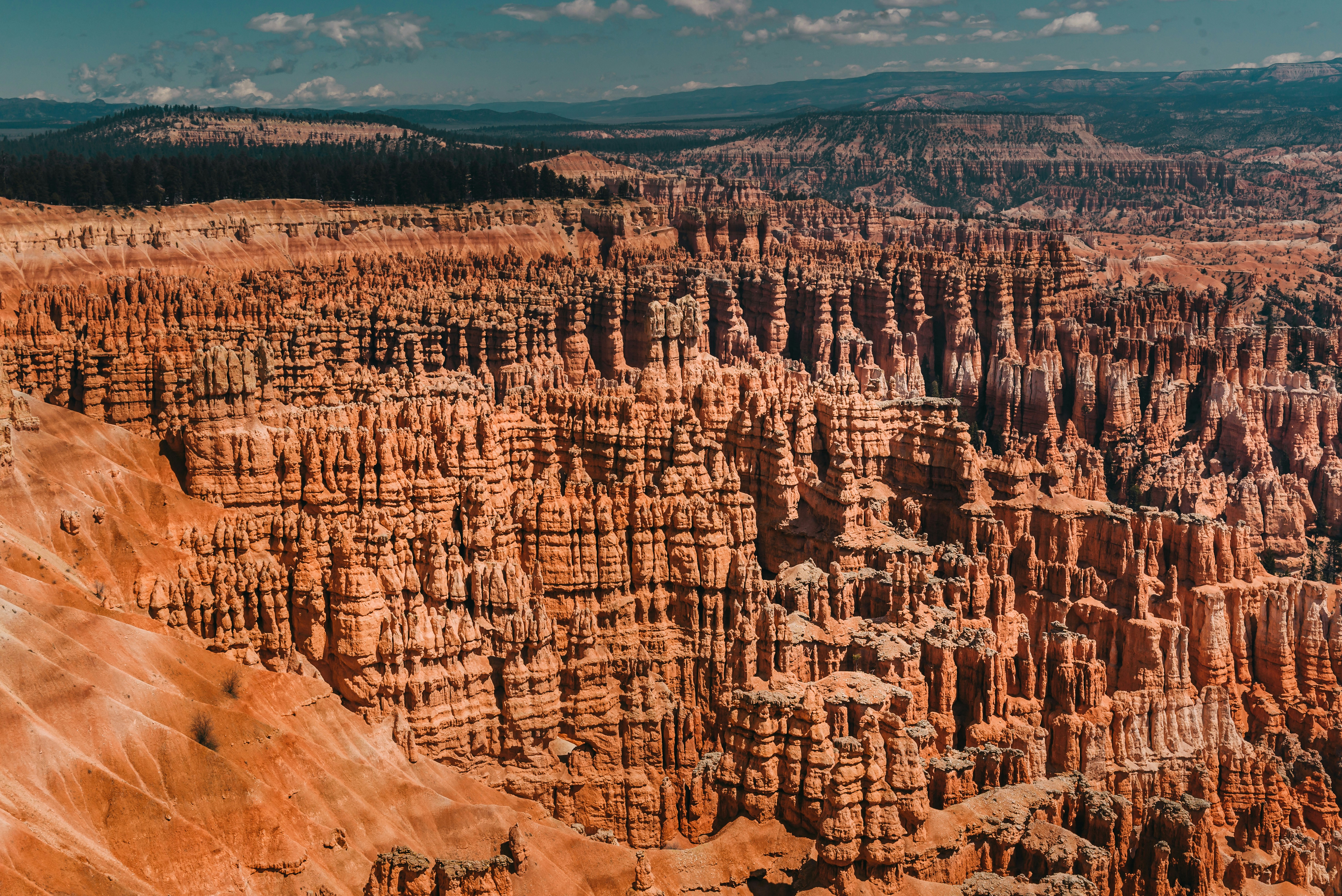 brown rocky mountain in aerial shot