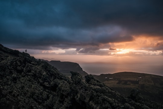 aerial photography of mountains in Lanzarote Spain