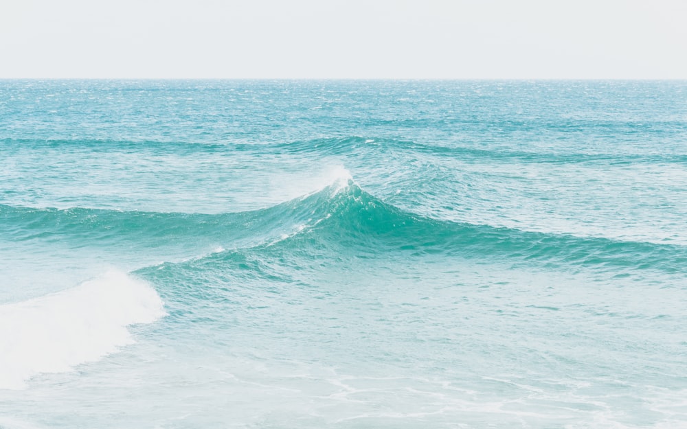 Fotografia de lapso de tempo de onda oceânica