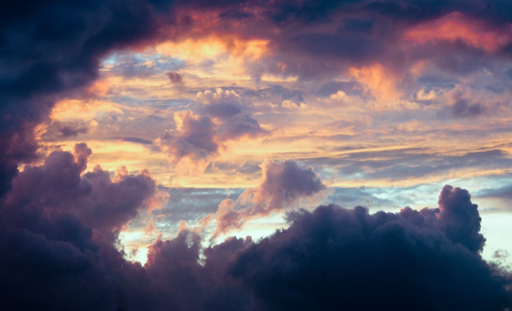 birds eye view photography of cloudy sky