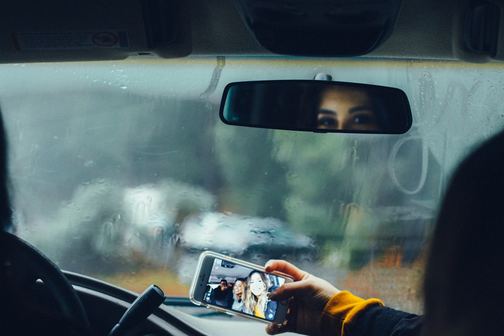 person walking photo inside vehicle