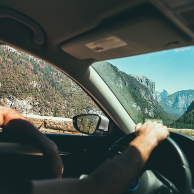 smiling man while driving