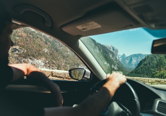 smiling man while driving