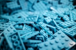 blue building block lot