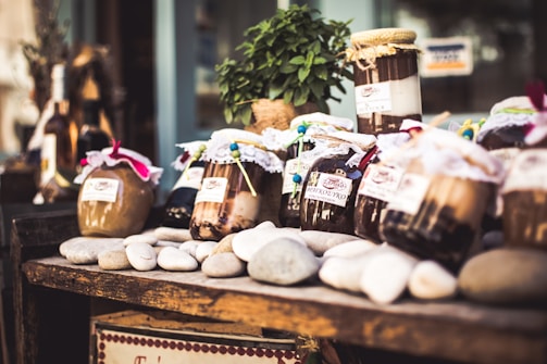 pudding jar on table