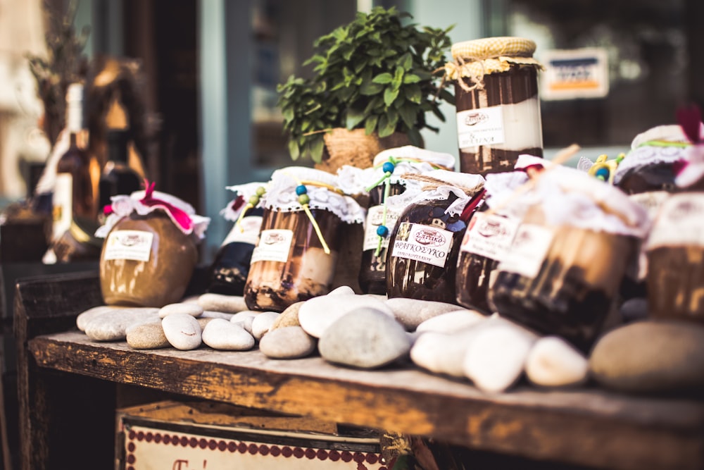 pudding jar on table