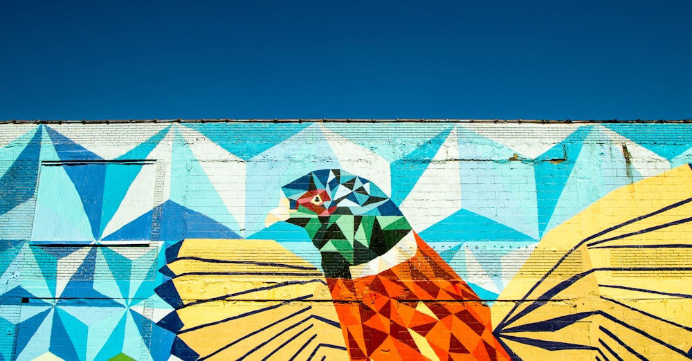 bird mural during daytime