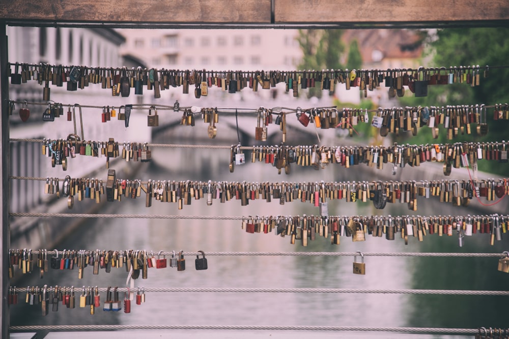 love lock photo with black frame