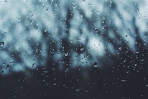 water drops on glass