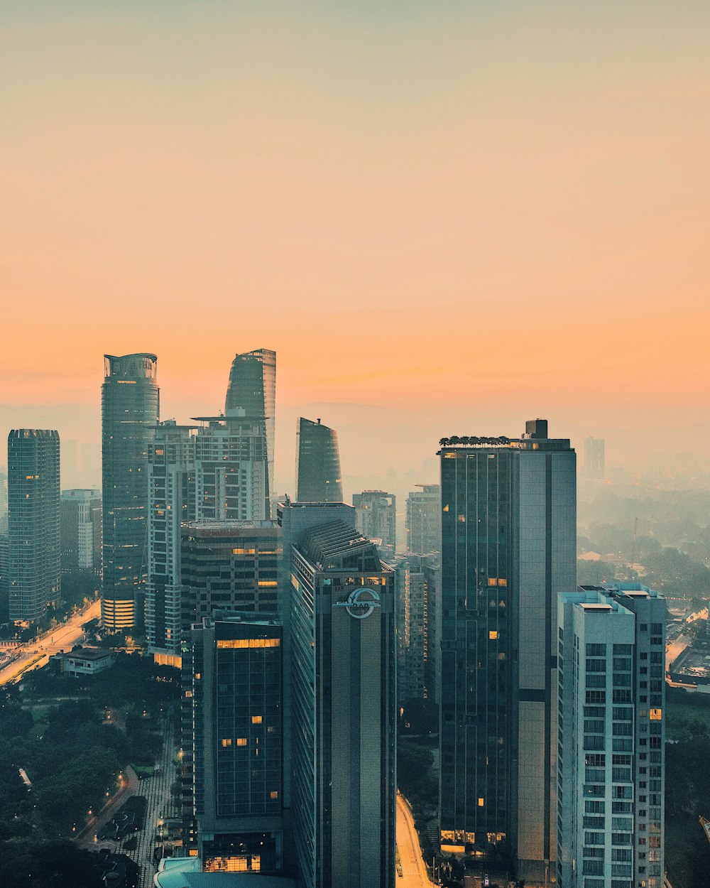 high angle photo of cityscape