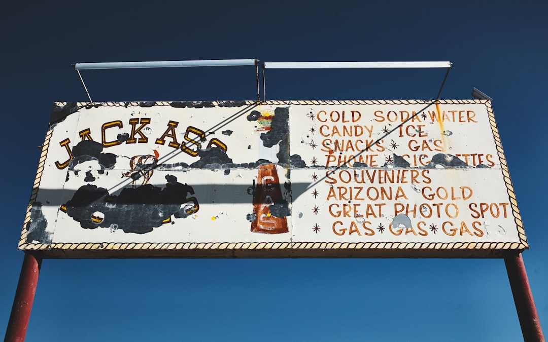 white and brown signage