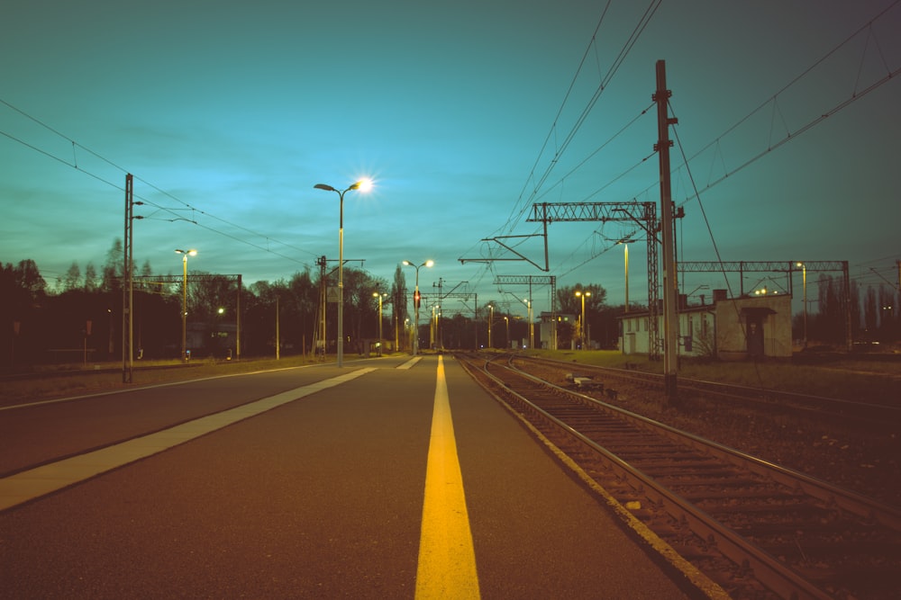 lamp post on road