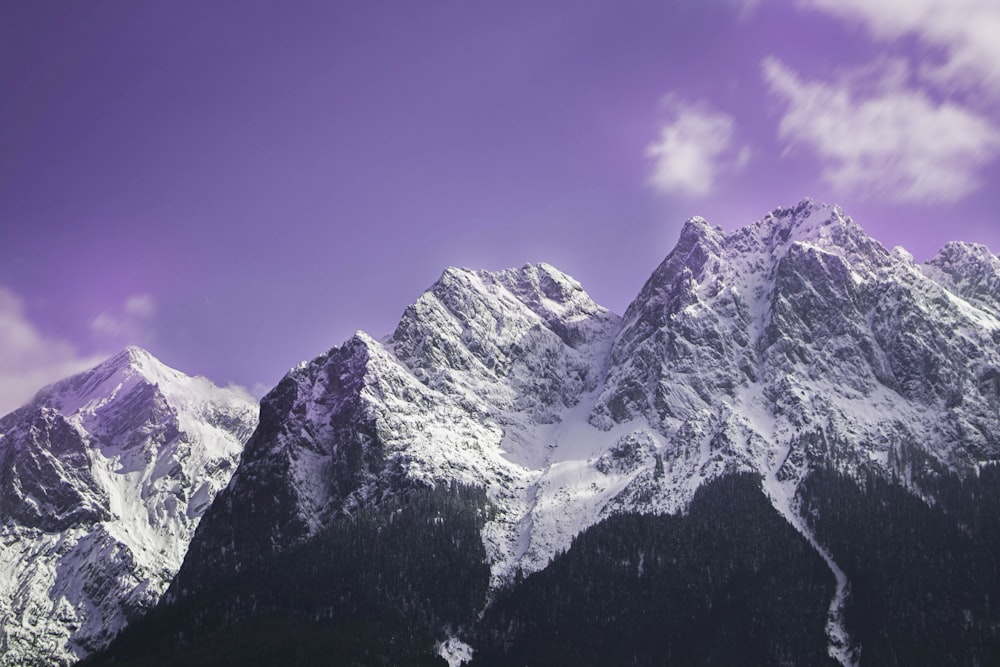 mountain covered with snow