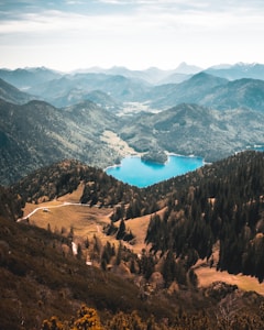 View from Herzogstand over Lake Walchen, Bavaria