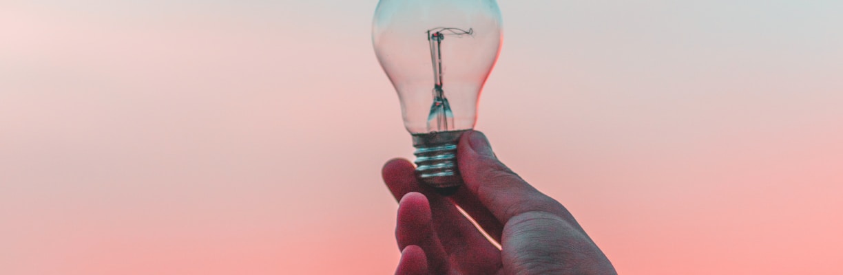 person holding light bulb