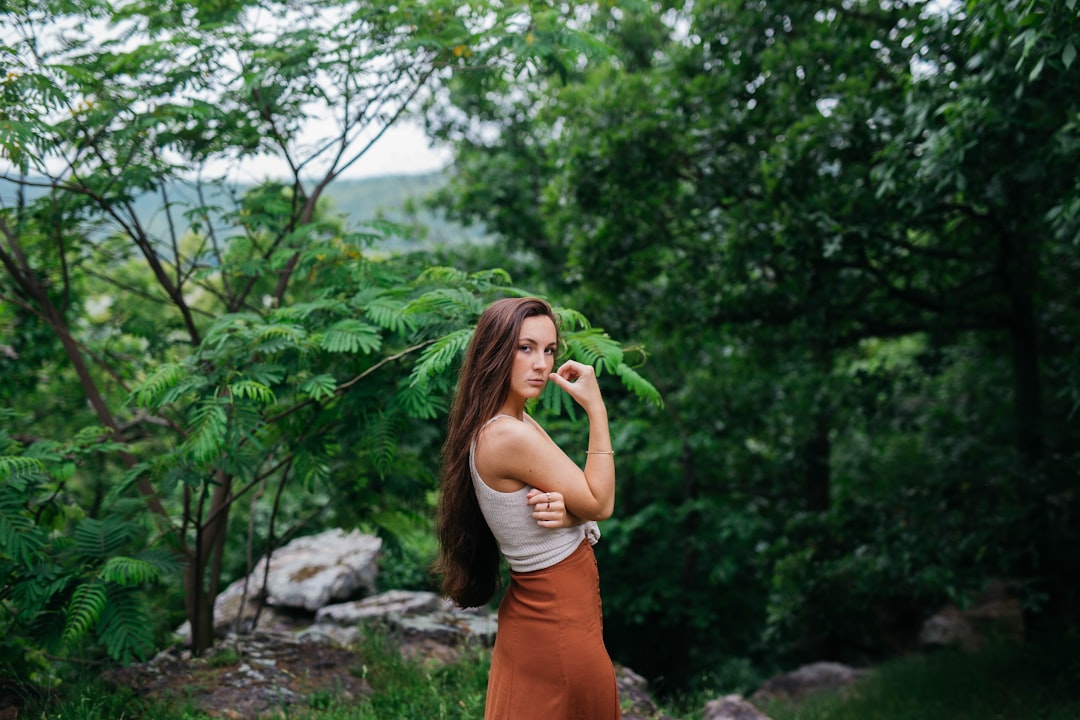 woman near forest