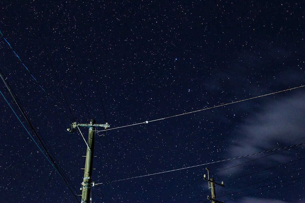 electric post under clear sky