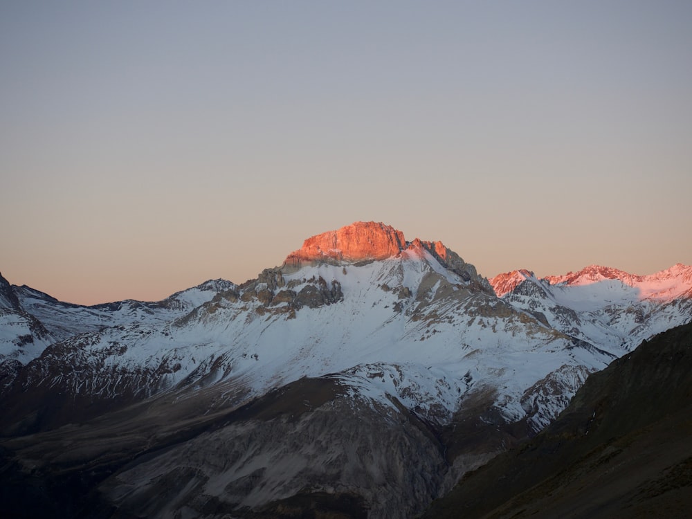 mountain covered with snow