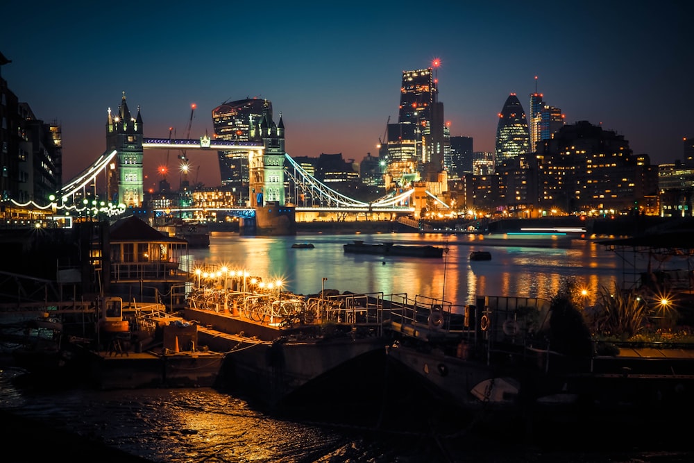 Tower Bridge, London during night