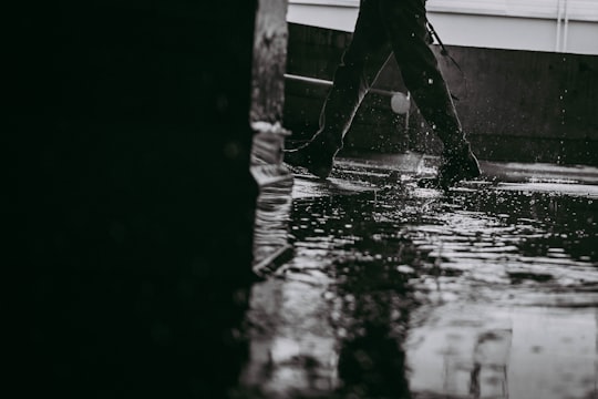 grayscale photo of water drop in Edmonton Canada