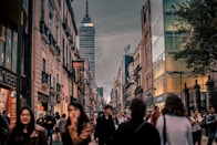 lot of people walking on street